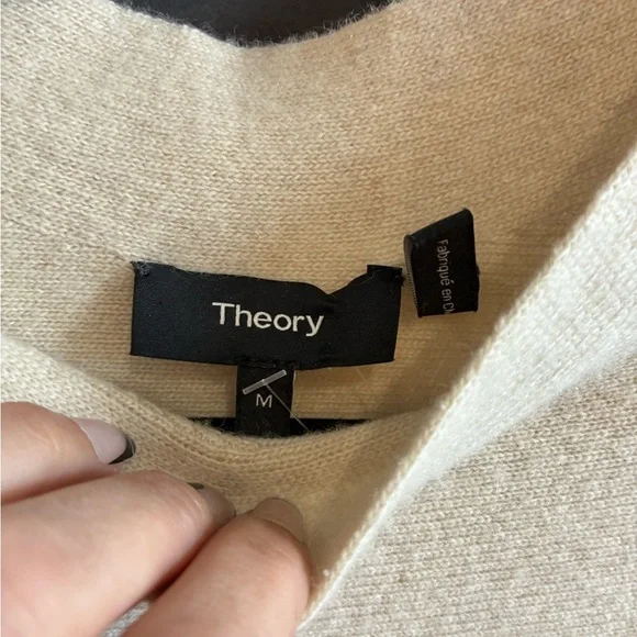 Theory Kimono Turtleneck Dress in Felted Wool-Cashmere size M - Picture 5 of 10